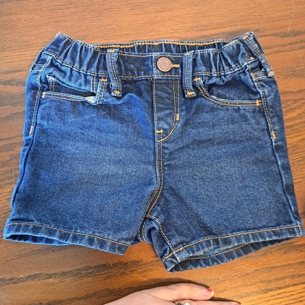 Old Navy Kids 4T Denim Shorts Bundle 3 Pack Light Medium Dark Wash Elastic Waist